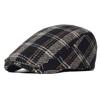 Men's Plaid Newsboy Hat Autumn Winter Male Beret Men And Women England Gatsby Retro Hat Driver Flat Cap