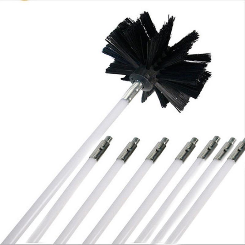 Extendable Hand-Bent Chimney, Duct, Boiler, and Range Hood Cleaning Brush
