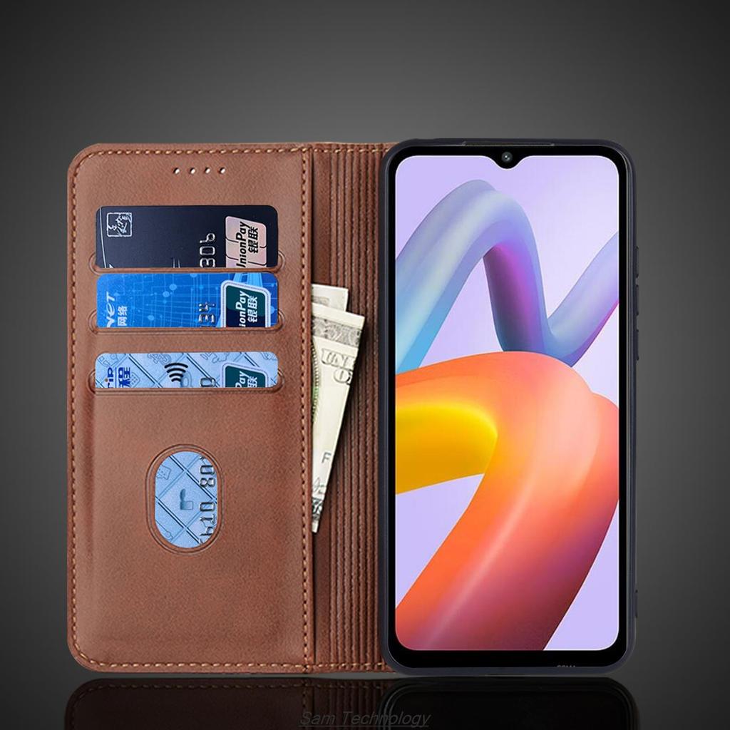 Кожаный чехол с магнитной застежкой для Xiaomi Redmi A1 plus / Redmi A2 plus Чехол-книжка Флип-чехол Кошелек Сумки для телефона Fundas Coque