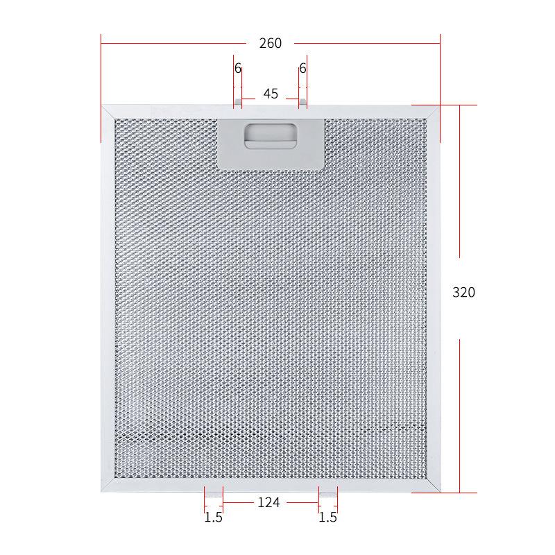 Фильтры для кухонных вытяжек Фильтр для вытяжек с металлической сеткой Кухонные вытяжки Масляный фильтр Аксессуары для кухонных вытяжек Маслоотделительная пластина из алюминия