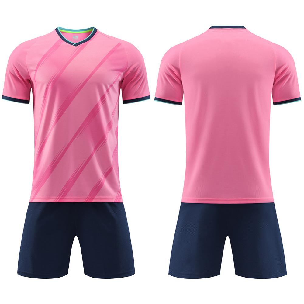 Wholesale 2025 children's football jersey set, primary school football training jersey, boys and girls competition printed jersey