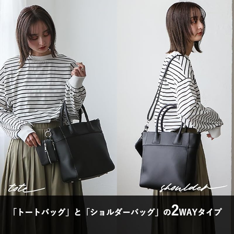 [VITAFELICE] Vita Felice Сумка-тоут из натуральной кожи с мини-мешочком для женщин sib-20071n (пепельно-серый)