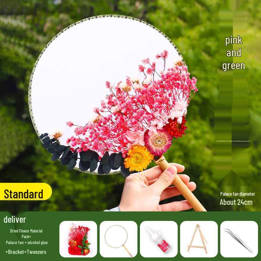 Dried Flower Fan DIY Kit for International Women's Day - Team Building & Handmade Gift