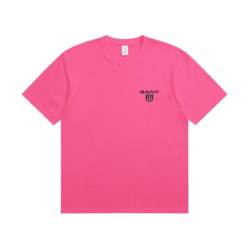Gant 2026 Men's and Women's Summer Embroidered Pure Cotton Round Neck T-shirt