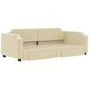 VidaXL Daybed with Trundle and Drawers Cream 80x200 Cm Fabric 3197669