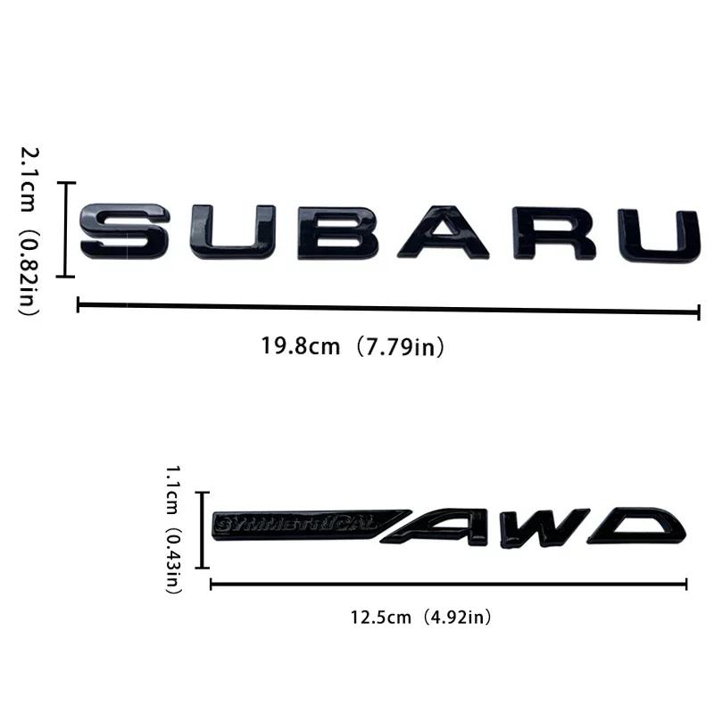 2025 для Subaru BRZ SYMMETRICAL AWD Наклейки Металлические Шильдики на Задний Багажник Автомобиля Значки на Кузов Tribeca XV STI Forester Impreza Outback