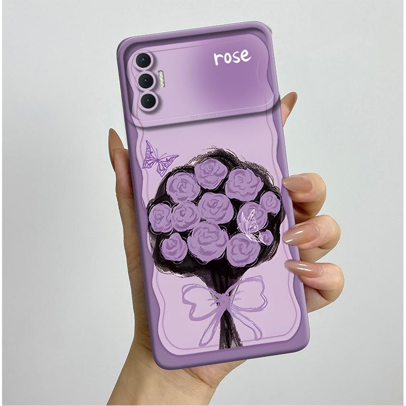 Чехол для Tecno Spark 8P Модный Эстетичный Бабочки Цветы Ударопрочный Силиконовый Мягкий ТПУ Чехол для Телефона Spark8P KG7 KG7H KG7n Обложка
