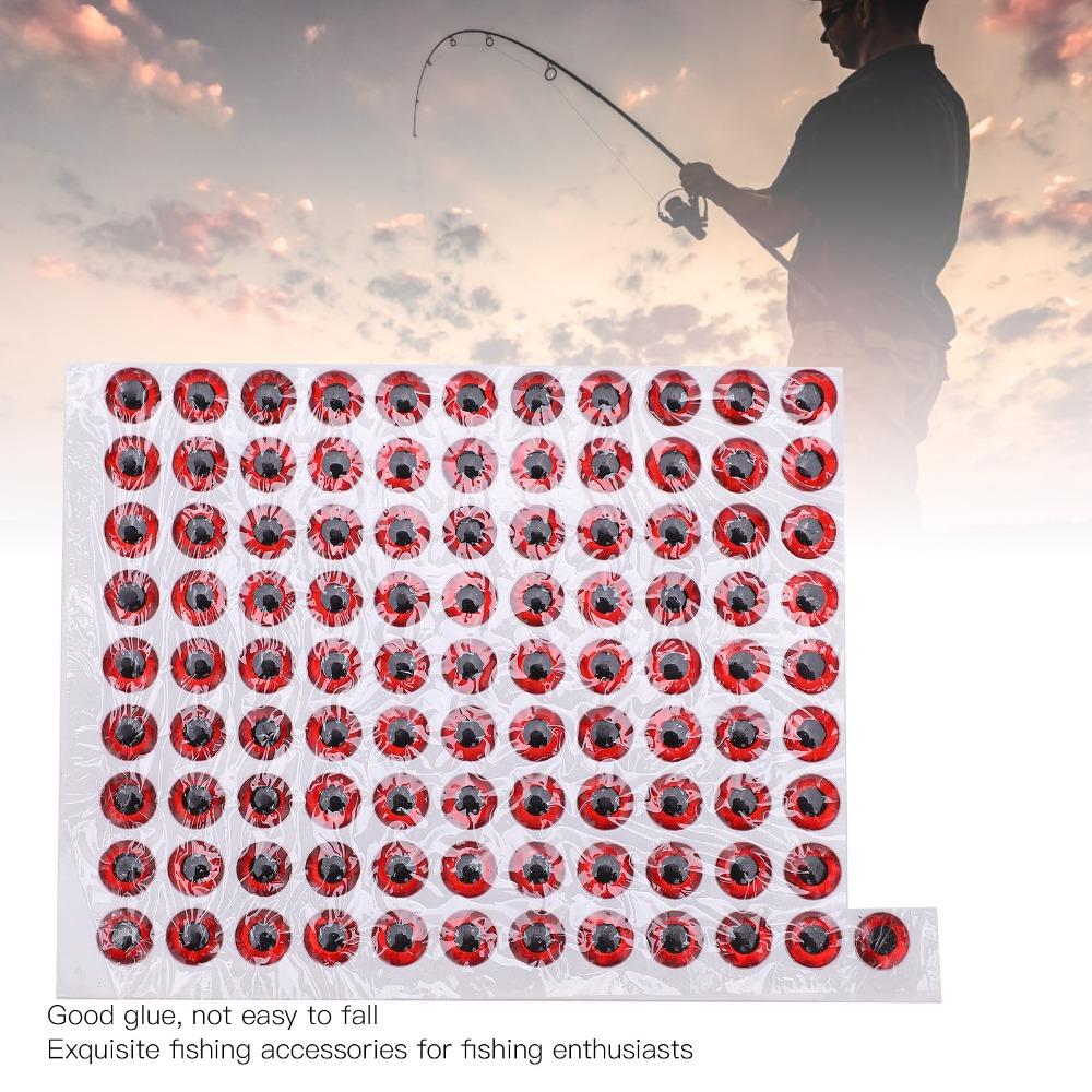 300PCS Self-Adhesive Fish Eyes Stickers 3D Holographic Artificial Fishing Eyes Lure Making