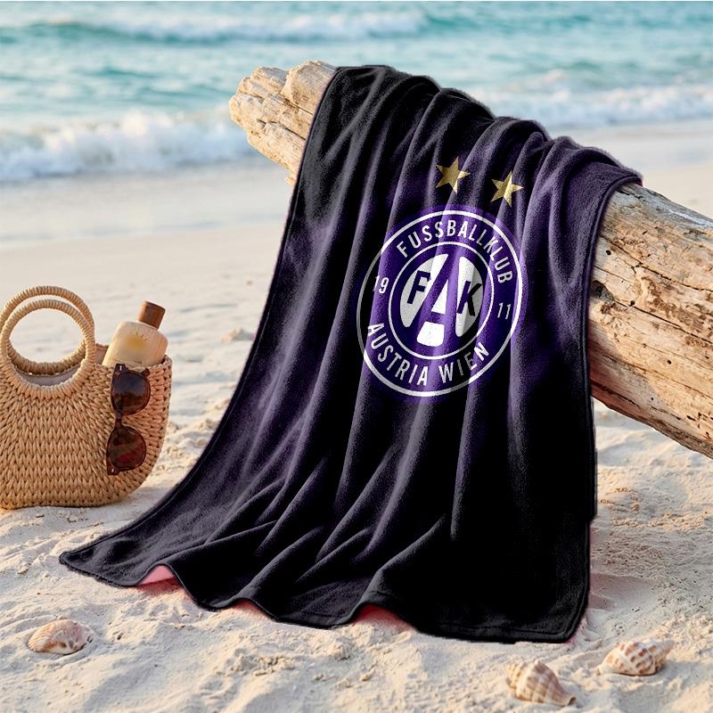 Austria Wien FC Print Microfiber Beach Towel Quick Dry Absorbent Large Towel For Beach Swimming Travel