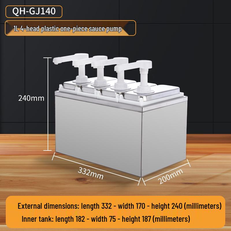 Stainless Steel Sauce Pump Dispenser for Coffee, Syrup, and Jam