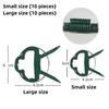 20PCS Adjustable Plant Fixed Clips Reusable Greenhouse Bracket Fixing Stems Flower Vine Vegetables Tomatoes Fastener Garden Tool