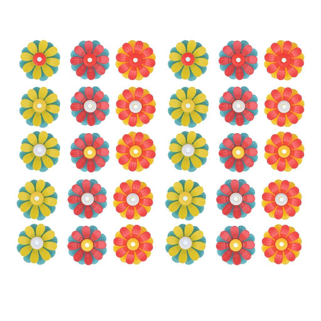 9/30pcs Colorful Replacement Flowers for Hummingbird Feeders Mason Jar Replaceable Flower Set for Outdoor Garden Feeder