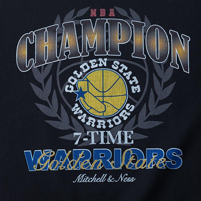 Mitchell & Ness x NBA Golden State Warriors 7 Times Champion Sweatshirt 'Black' Men's MNJYFWHD23093005