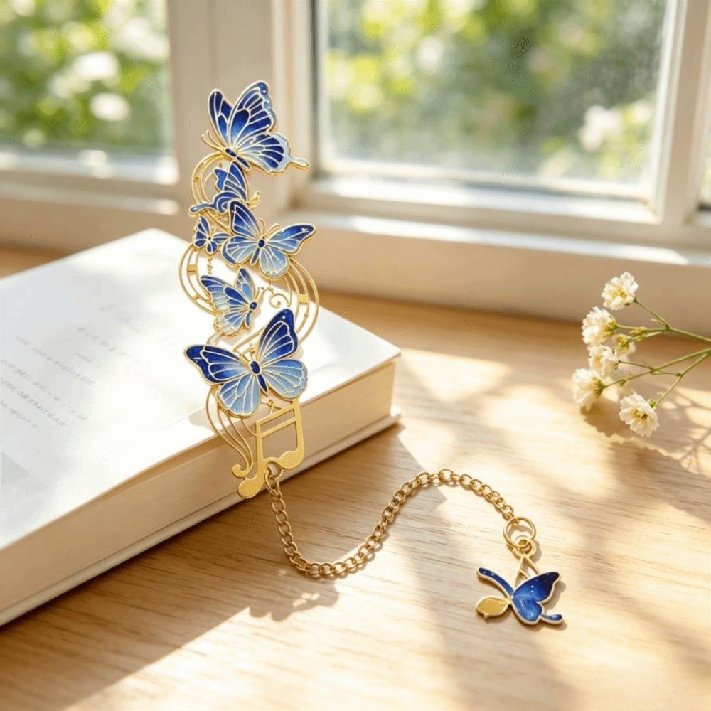 Colorful Vintage Bookmark Sturdy Chain Metal Bookmark Gifts Butterfly Bookmark Bookstore