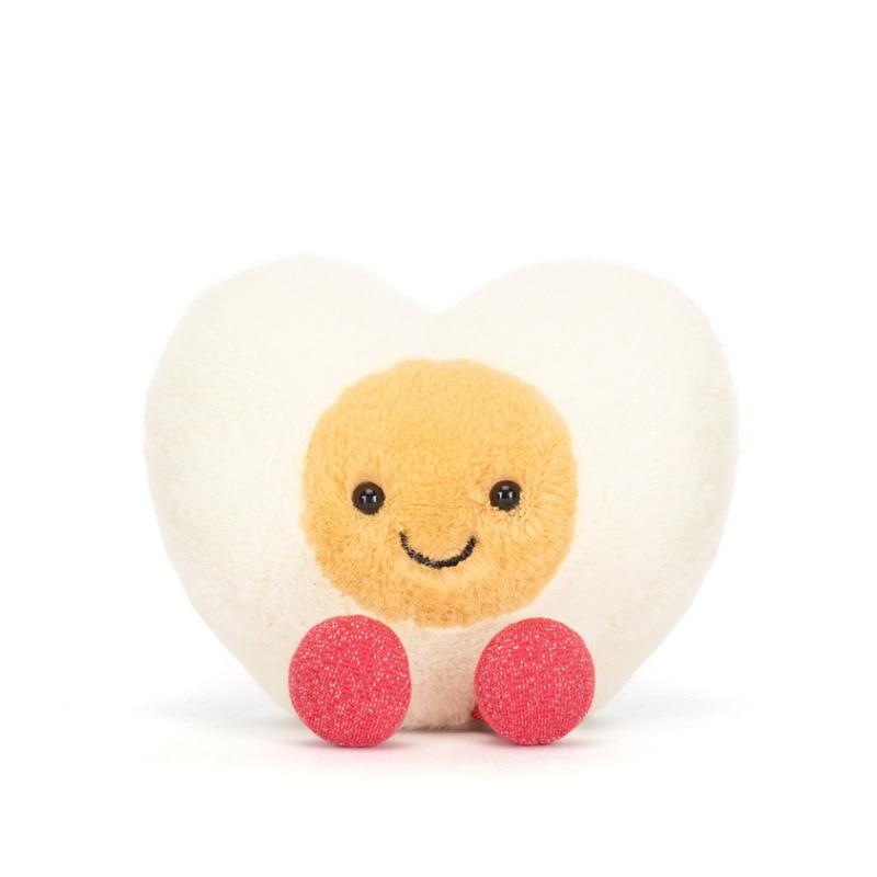 Heart Shaped Plush Toy Soft Smiley Face Stuffed Animal Multicolor 15 cm