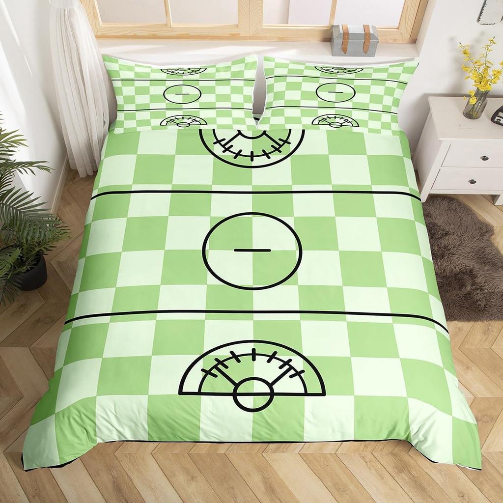 Пододеяльник для хоккея с шайбой Твин Квин для детей мальчиков девочек юношей Зимние ледовые виды спорта Игры Пододеяльник Шлем Коньки Постельный комплект