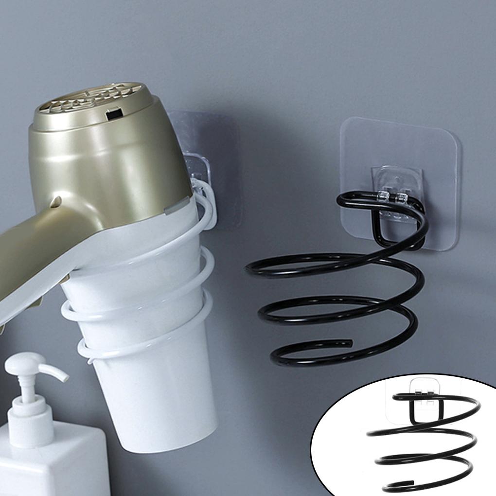 Настенный электрический держатель для фена для туалета, ванной комнаты, полка для хранения фена, отверстие для полки бесплатно