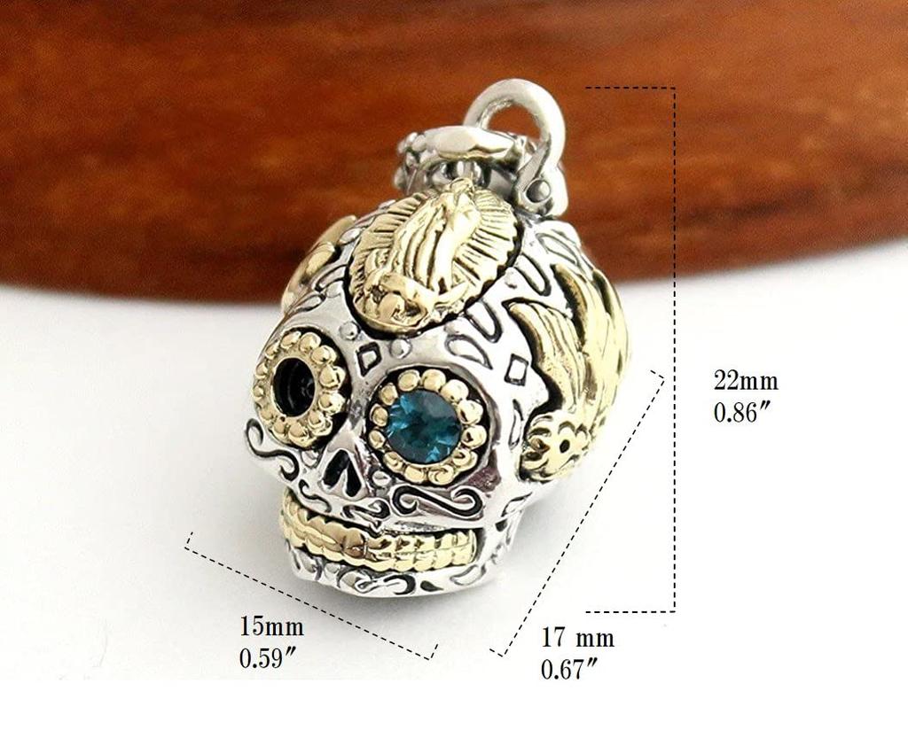 good vibrations Кулон Череп с хорошей вибрацией лондонский голубой топаз