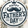 2d Flat 20*20cm, Room Decor Vintage Inspired Wooden Happy Father'S Day Sign, Round Wall Art Decor, Wooden Plaque for Dining Room, Coffee Bar, Living