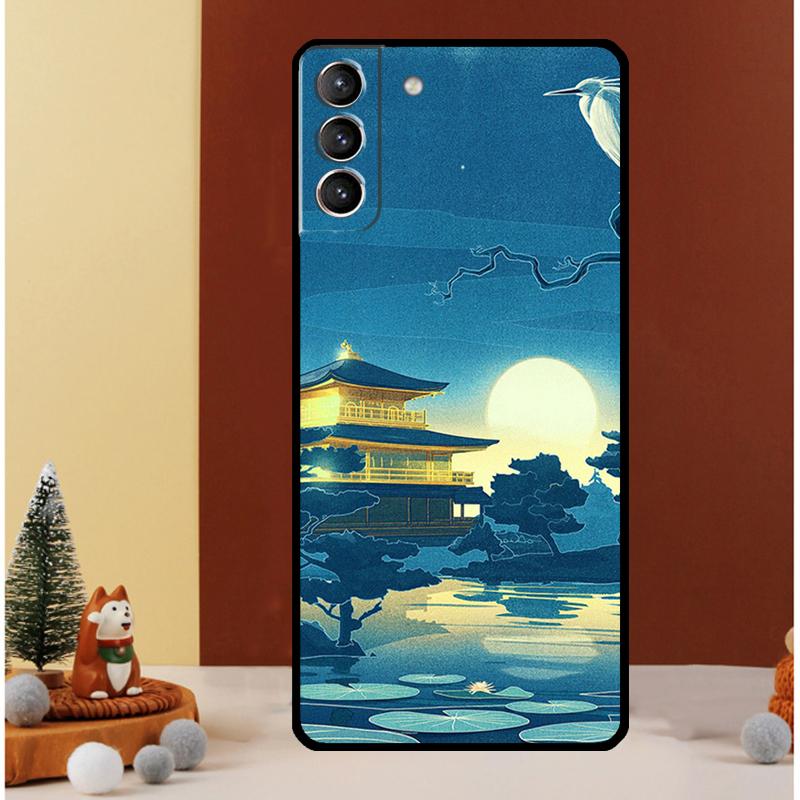 Japanese Style Art Japan Case For Samsung Galaxy S23 S24 Ultra S8 S9 S10 S22 Plus Note 10 20 Ultra S20 S21 FE Cover