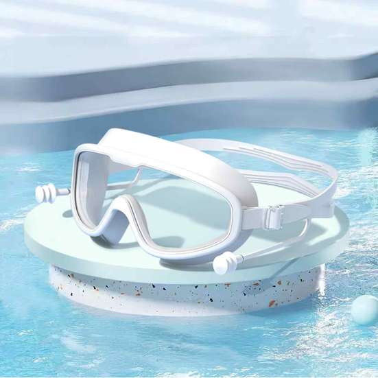 Очки для плавания для взрослых, противотуманные, с большой оправой, очки для плавания с высоким разрешением и широким обзором