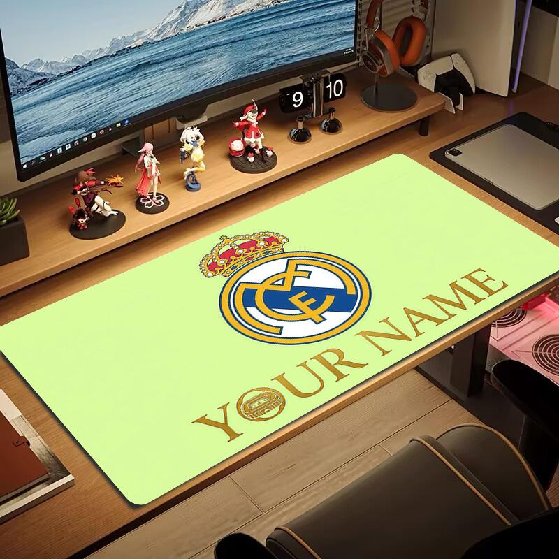 Real Madrid Print Cushion Non-slip Laptop Tablet Big Mousepad XXL Mat Mini PC Playmat With Lock edge