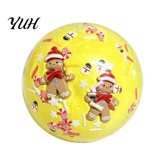 Kids Fidget Toys 1/4Pcs Christmas Stress Ball Toy, Anxiety Relief Squeezable Ball, Xmas Elastic Theme Sensory Party Favors for Adults and Toy