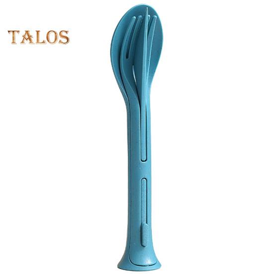 3 шт./компл. 3 в 1, дорожный складной набор столовых приборов, японский стиль, пластиковый резак, вилка, ложка, набор студенческой посуды, домашний школьный лагерь, кухонная посуда