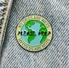 New Enamel Pin World Earth Love Rescue Planet Metal Connector Gift Birthday 1pc