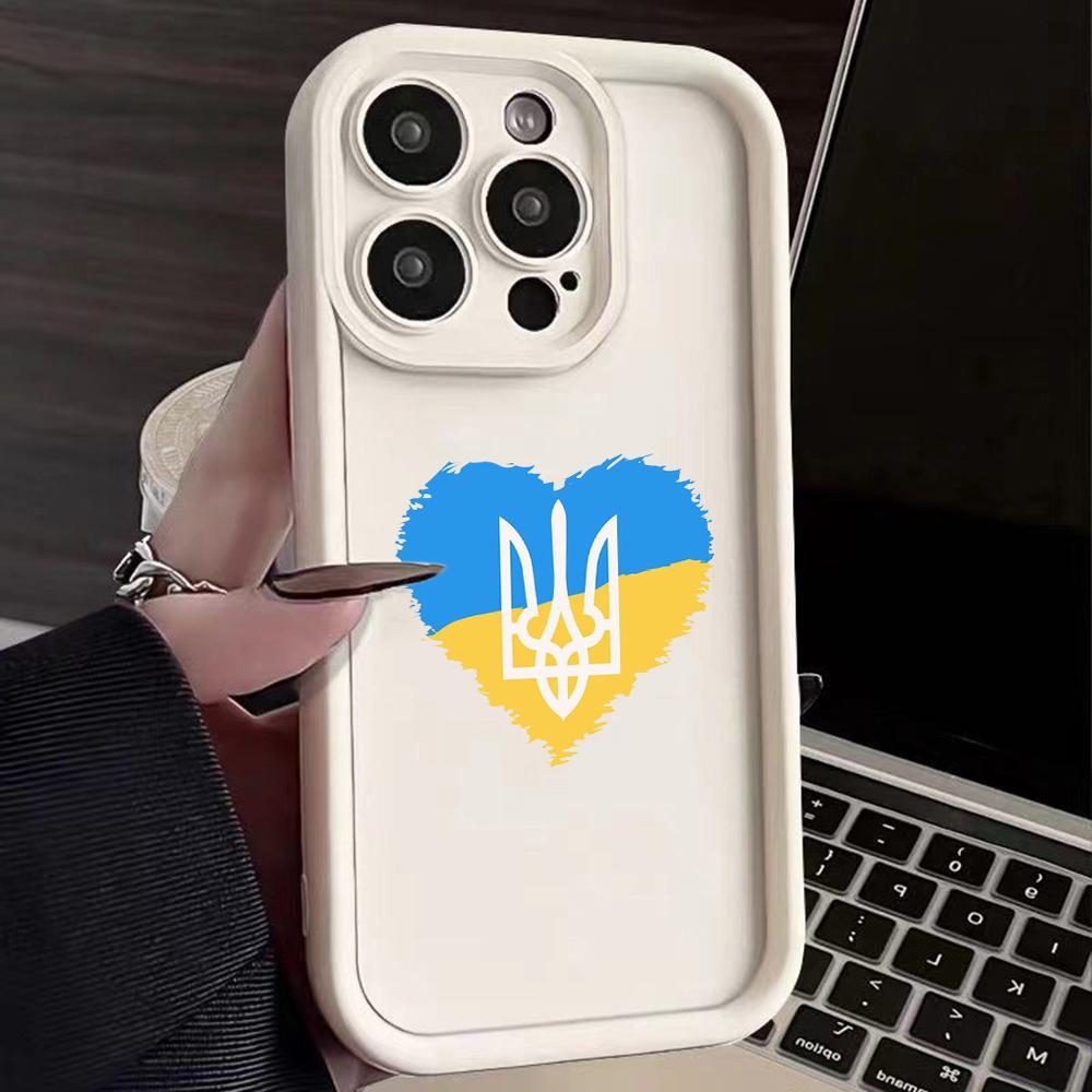 LZ27 Силиконовый чехол для телефона с изображением национального герба в виде сердца для iPhone 11 13 14 15 16 Pro Max 7 8 16 Plus 12 mini XS Max XR Противоударная задняя крышка
