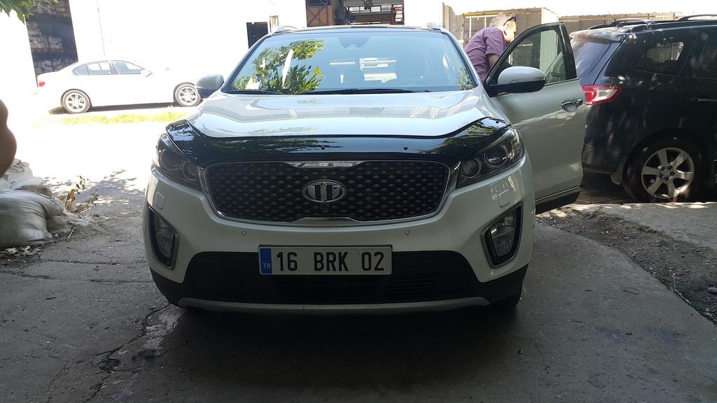Дефлектор капота (EuroCap) для Kia Sorento III UM 2014-2020 гг