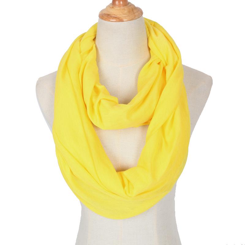 Solid Cotton Seamless Infinity Scarf, Shawl & Nursing Cover