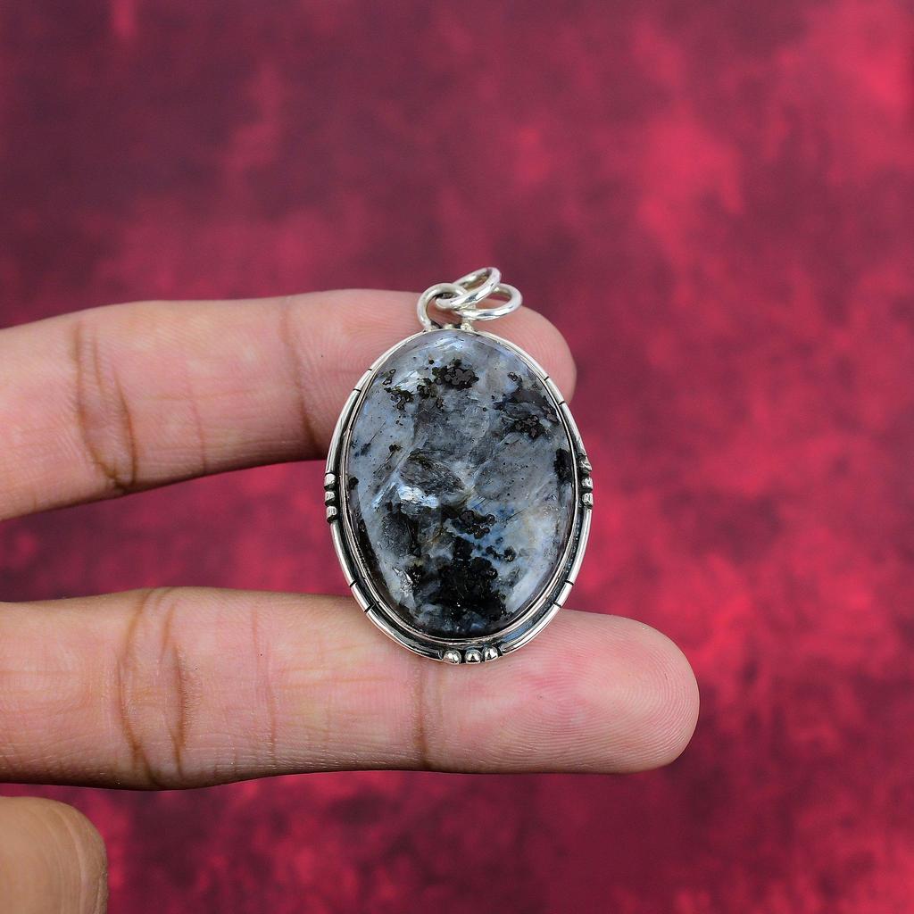Larvikite Pendant, 925 Sterling Silver Pendant Gemstone Jewelry, Handmade Pendant Amazing Jewelry, Gift For Her