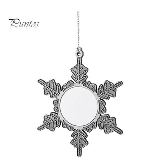Снежинка Подвеска Рождественское украшение DIY Фото Подвесное украшение Сплав Снежинка Рождественская елка Настенный декор для окна Сад