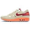 CLOT X Air Max 1 Kiss of Death 2021 Unisex Sneakers Tan Net Deep-Red DD1870-100