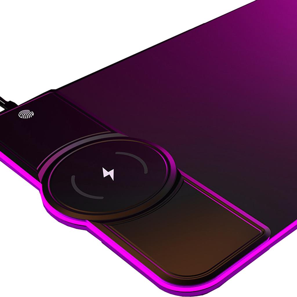 Wireless RGB Electric Mouse Pad 10w/7.5w RGB Light Emitting Mouse Pad