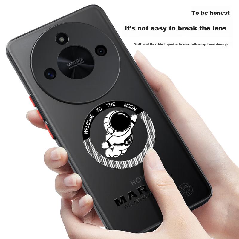 Phone Case Honor X50, Honor X50 GT Shockproof Silicone Upgraded Lens Full Protection Cartoon Graffiti Semi-Transparent Unisex Contrasting Colors