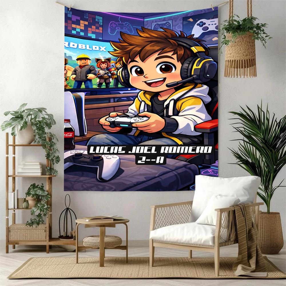 Roblox Wall Decor Tapestry Art For Pet Memorial Birthdaywedding Party Backdrop Family Gift