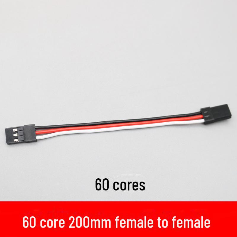 "30-Core Servo Extension Cable for Model Cars and Aircraft, Male to Female, 150/200/300/500mm"