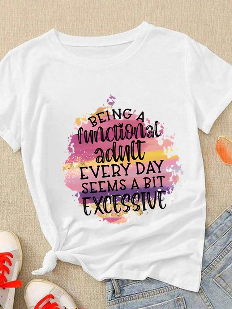 (Азиатский размер) Женская футболка с коротким рукавом, футболка, одежда в стиле птицы, тенденция, акварель, модный принт, женские повседневные женские футболки с графикой