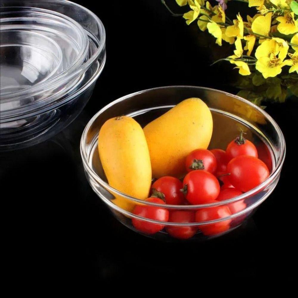 Thick Dessert Bowl Transparent Fruit Bowl Multipurpose Acrylic Salad Bowl  Kitchen