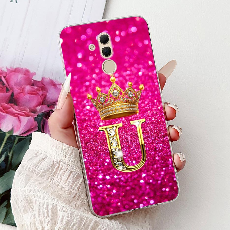 For Huawei Mate 20 Lite Case SNE-AL00 Stylish Crown Letters Cover Soft Slim Phone Case For Huawei Mate 20 Pro Mate20 Lite Fundas