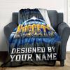 Name Custom Denver Nuggets Print Flannel Blanket High Quality Warm Comfortable Cover for All Seasons Perfect for Gifts Home Decor
