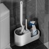 Wall Mounted Toilet Brush Set Durable Toilet Scrubber No Dead Corners Cleaning Brush  Bathroom
