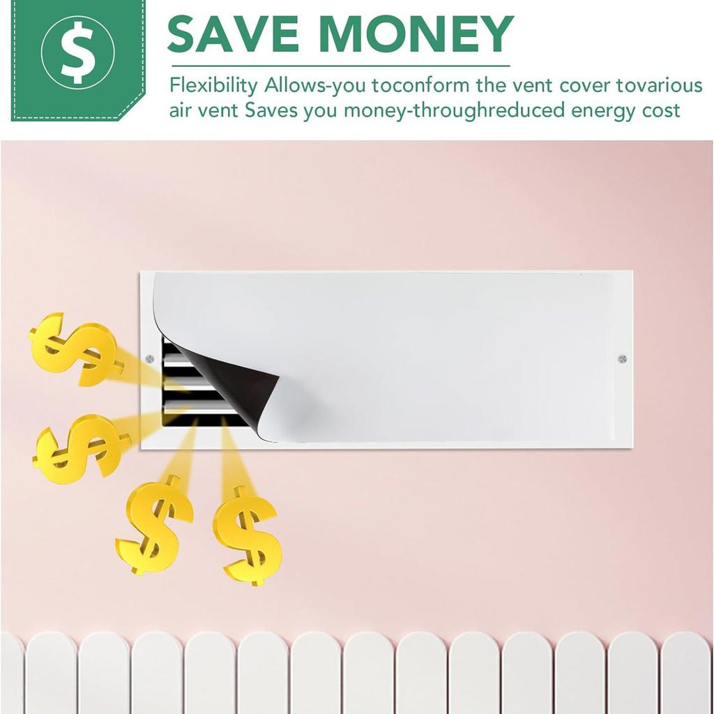 Магнитные крышки для вентиляционных отверстий, 5,5 X 12 дюймов, 3 шт. в упаковке, прочные крышки для газовых вентиляционных отверстий для пола дома, стены, автофургона, домашних систем отопления, вентиляции и кондиционирования воздуха, магнитная крышка для настенного утюга