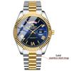 Business Quartz Watch Men Solid Stainless Steel 41mm Casual Clock Waterproof Movement Luxury Gold Gift Watch Men Montre Relogio