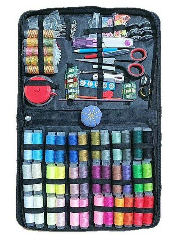 Портативный швейный набор из 97 предметов: Дорожный набор бытовых инструментов для вязания