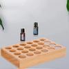 Pine Wood Essential Oil Storage Box, 24 Holes Roller Bottle Display Stand, Home Decor Organizer