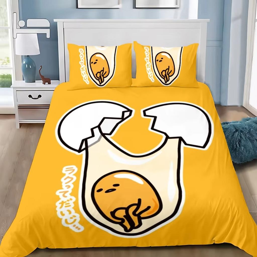 Смешной Ленивый Яичный Пододеяльник Наволочка,G-Gudetama Постельный Комплект Взрослый Мальчик Девочка Украшение Спальни Односпальный Двуспальный Большой Размер