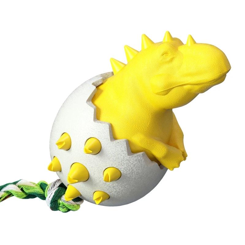 Игрушка для жевания большой собаки, игрушка-зубная щетка для моляров, игра в перетягивание каната, бульдог, интерактивное средство от беспокойства, динозавр, игрушка в форме яйца, товары для животных